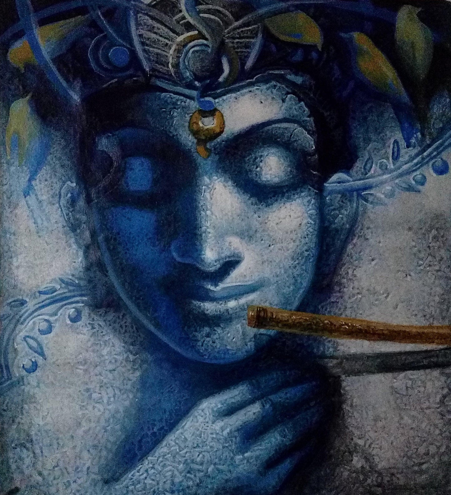 "The Blue Flute Player" - ArtRekha